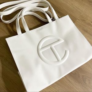 Telfar white medium shopper NWT